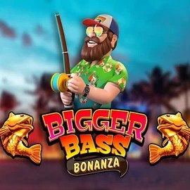 Bigger Bass Bonanza slot logo by Pragmatic Play at WinRolla Casino