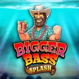 Bigger Bass Splash slot logo by Pragmatic Play at WinRolla Casino