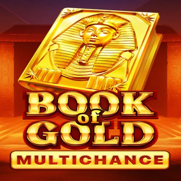 Book of Gold Multichance slot logo by Playson at WinRolla Casino