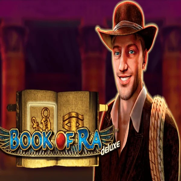 Slots logo of Book of Ra Deluxe from Novomatic at WinRolla Casino