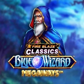 Fire Blaze Blue Wizard Megaways by Rarestone Gaming, showcased at winrolla.eu – game logo