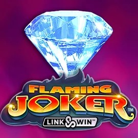 Flaming Joker Link and Win slot logo by Barstruck at WinRolla Casino